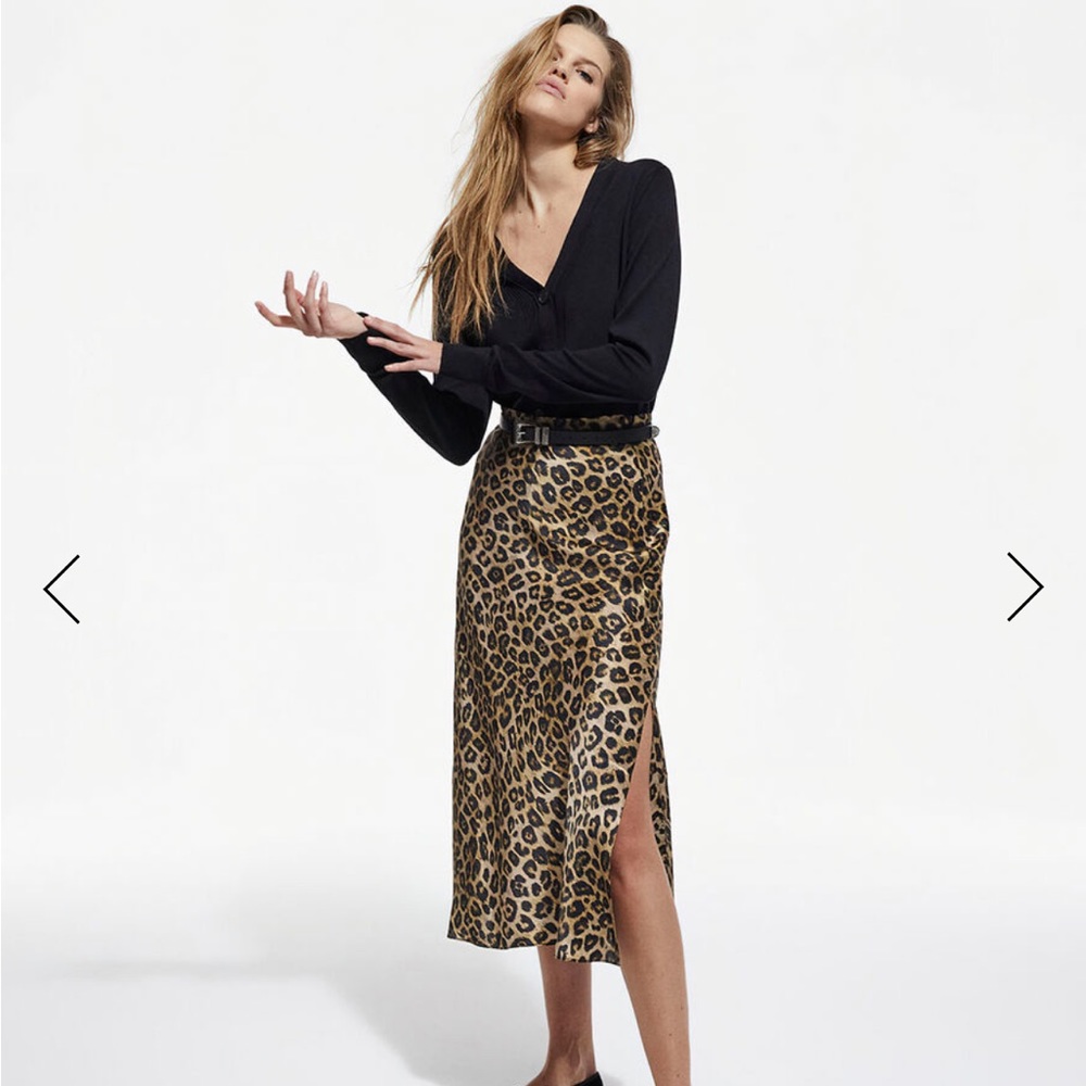 Kooples leopard print skirt